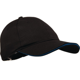 Colour by Chef Works Cool Vent Baseball Cap Black with Blue B171
