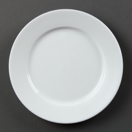 Olympia Whiteware Wide Rimmed Plates 202mm CB479