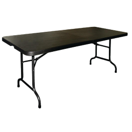 Bolero Centre Folding Utility Table 6ft Black CB518