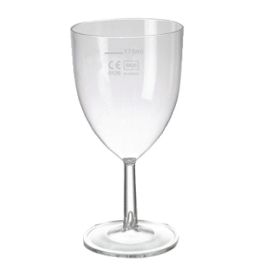 Polystyrene Wine Glasses 200ml CE Marked at 175ml CB876