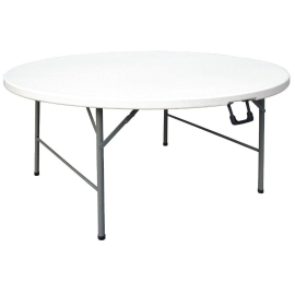 Bolero Round Centre Folding Table 5ft White CC506