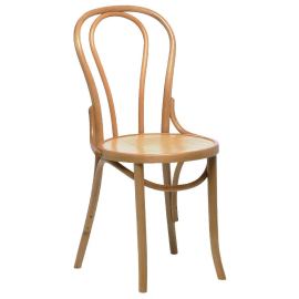 Bentwood Bistro Sidechair | Wooden Restaurant Chair | Natural Finish | Fameg CF140 (Pack of 2)