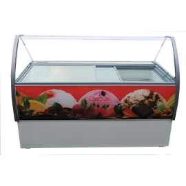 Crystal Venus Elegante 10 Pan Ice Cream Display Counter VenusEle46 CK645