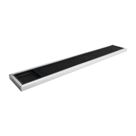 Beaumont Rubber Bar Mat with Stainless Steel Frame 600 x 100mm CN741