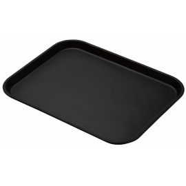 Non-Slip Fibreglass Tray | Rectangular Serving Tray | 457mm Black | Cambro Treadlite DB005