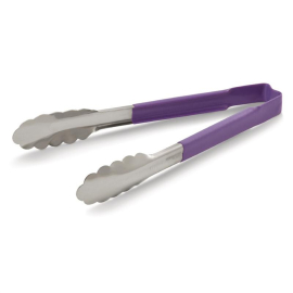 Commercial Utility Grip Tongs | Purple Kool Touch Tongs | 241mm Kitchen Tongs | Vollrath DC255