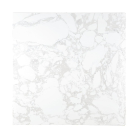 Bolero Square Marble Table Top White 600mm DC301