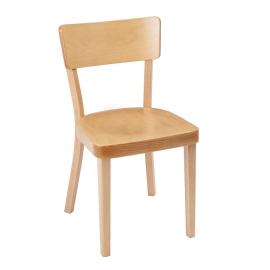 Fameg Plain Side Chairs Natural Beech (Pack of 2) DC356