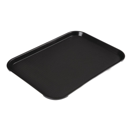 Fast Food Tray | Polypropylene Cafeteria Tray | 410mm Black | Cambro DE312