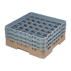 Glass Rack | 36 Compartment Beige Camrack | Max Glass Height 174mm | Cambro DE795