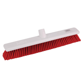 Jantex Hygiene Broom Soft Bristle Red 18in DN833