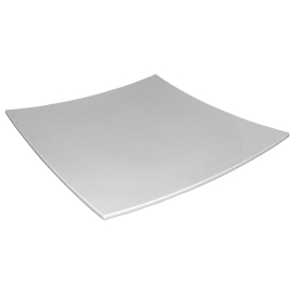 Curved Square Melamine Plate White 300mm DP140