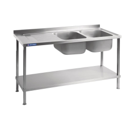 Holmes Fully Assembled Stainless Steel Sink Left Hand Drainer 1500mm DR391