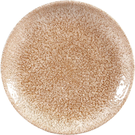 Raku Coupe Plate | Studio Prints Ceramic Dinner Plate | 165mm Garnet Orange | Churchill DR703