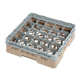 Glass Rack Dishwasher Compartment | Beige Catering Storage | 25 Compartments 92mm Glass Height | Cambro DW554