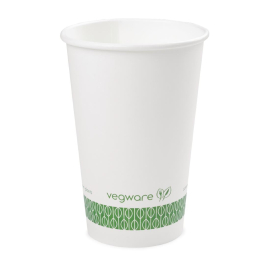 Vegware Compostable Hot Cups White 455ml / 16oz DW620