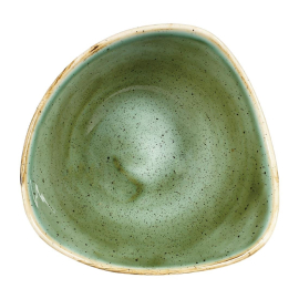 Triangular Bowl | Stonecast Bowl | 153mm Samphire Green | Churchill DY045