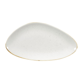 Triangular Plates | White Porcelain Plates | 355mm | Churchill Stonecast Barley White DY876