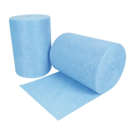 Antibacterial Cleaning Cloths | Disposable Cleaning Roll | Blue | 2 x 500 Sheets | EcoTech FA204