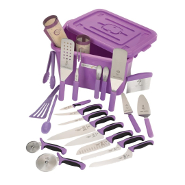 Allergen Safety Kit | Food Allergy Prevention Tool | Includes Cutting Boards & Knives | Mercer Culinary FB522