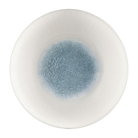 Bamboo Centre Print Deep Coupe Plates | Topaz Blue Plates | 281mm | Churchill FC188