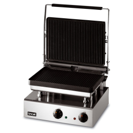 Lincat GG1P Lynx 400 Electric Counter-top Heavy Duty Panini Grill - Smooth Upper & Lower Plates 