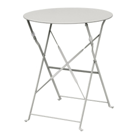 Bolero Grey Pavement Style Steel Table 595mm GH556