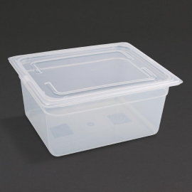 Vogue Polypropylene 1/2 Gastronorm Container with Lid 150mm GJ516