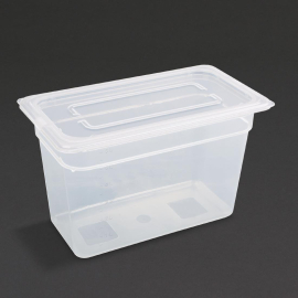 Vogue Polypropylene 1/3 Gastronorm Container with Lid 200mm GJ521