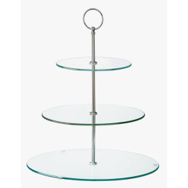 Glass Three Tiered Afternoon Tea Cake Stand GL080