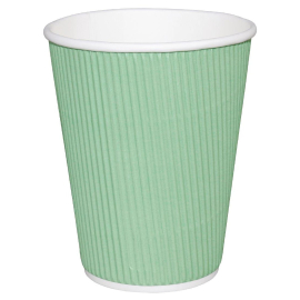 Takeaway Coffee Cups | Ripple Wall Cups | 8oz Turquoise | Fiesta GP421
