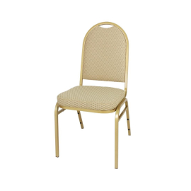 Bolero Steel Banquet Chair with Neutral Cloth (Pack of 4) GR360