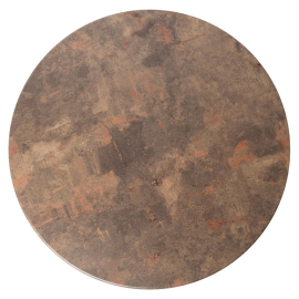Werzalit Round Table Top Rust Brown 700mm GR639