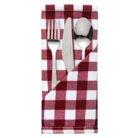 Gingham Polyester Napkins Red Check HB580