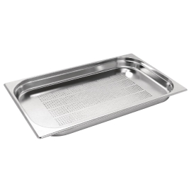 Vogue Stainless Steel Perforated 1/1 Gastronorm Pan 20mm K827