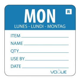 Vogue Removable Day of the Week Label Monday L066
