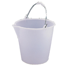 Jantex Heavy Duty Plastic Bucket White 12 Litre L571