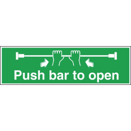 L856 Push Bar To Open Sign
