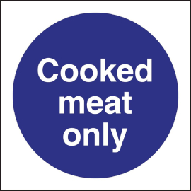 Vogue Cooked Meat Only Sign L959