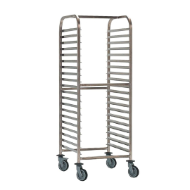Bourgeat Double Gastronorm Racking Trolley 20 Shelves P062
