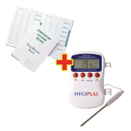 Special Offer Hygiplas Multistem Thermometer and Temperature Log Book S595