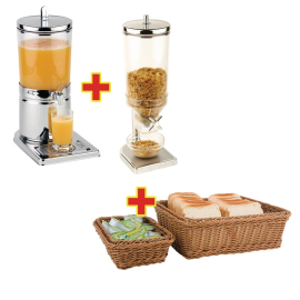 APS Breakfast Service Set with Cereal Dispenser, Juice Dispenser and Baskets S957