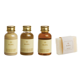 Hotel Toiletries Welcome Pack | Guest Bathroom Amenities | Soap, Shampoo, Body Lotion Set | Elsyl SA349