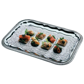 APS Semi-Disposable Party Tray 410 x 310mm Chrome T751