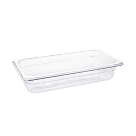 Vogue Polycarbonate 1/3 Gastronorm Container 65mm Clear U232