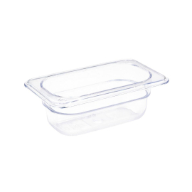 Vogue Polycarbonate 1/9 Gastronorm Container 65mm Clear U242