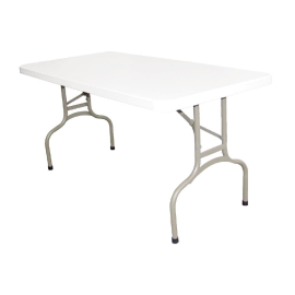 Bolero Rectangular Folding Table 5ft White U544