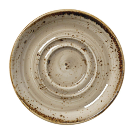 Double-Well Saucers | Small Porcelain Saucers | 118mm Porcini Design | Steelite Craft VV1020