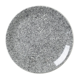Coupe Plates | Black Crackle Ceramic Plates | 253mm Diameter | Steelite Ink VV1043