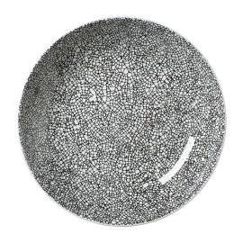 Crackle Black Coupe Bowls | Black Ceramic Bowls | 205mm | Steelite Ink VV1047